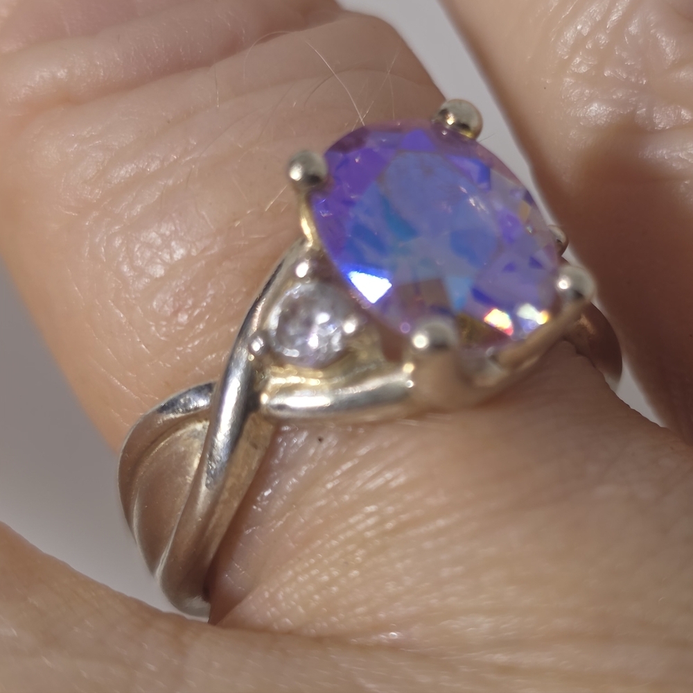 Mercury Mist Topaz Designer Signed Ring - Picture 8 of 8